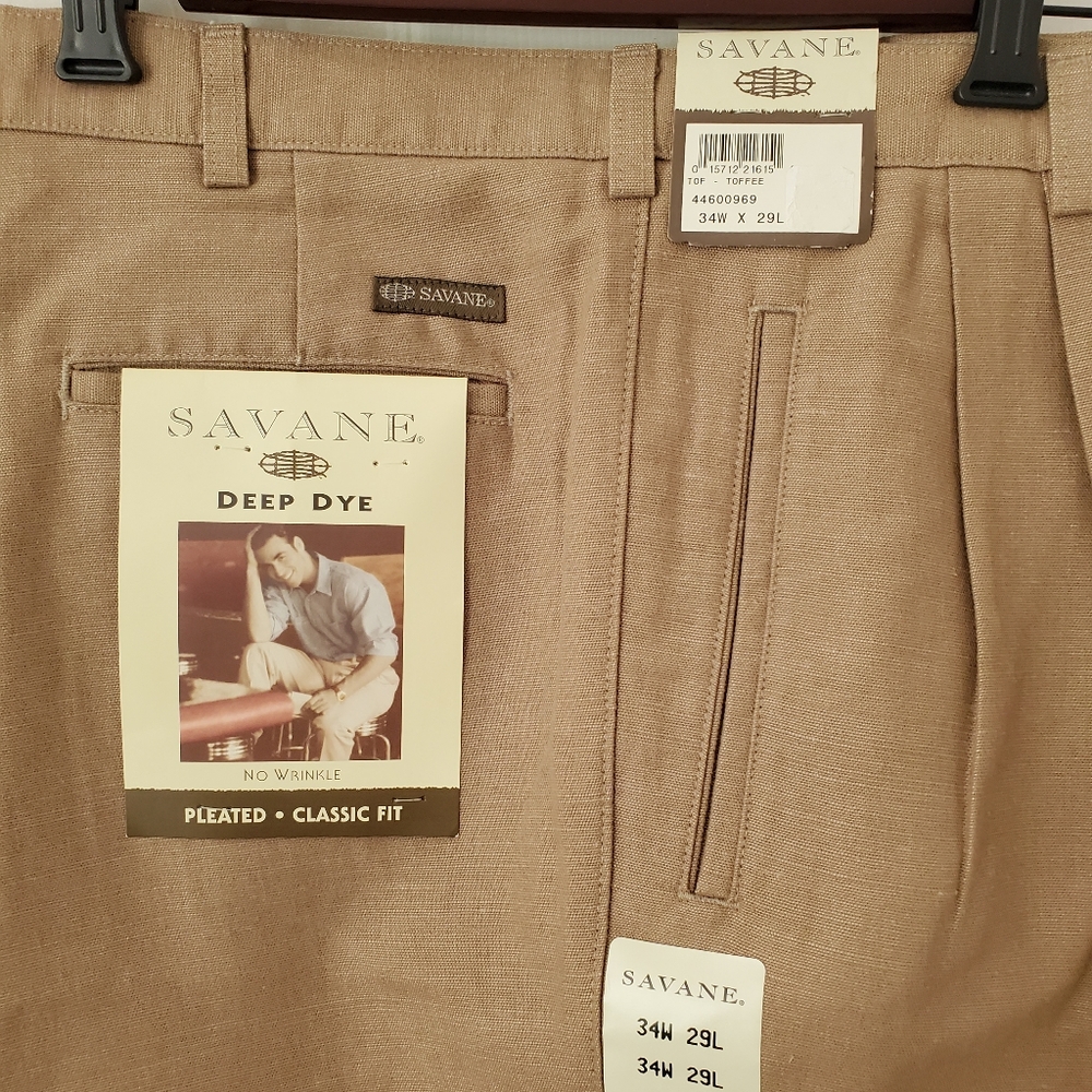 NWT MENS Savane Linen Pant, 34x29